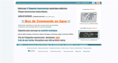Desktop Screenshot of etiquette-constructeur.fr